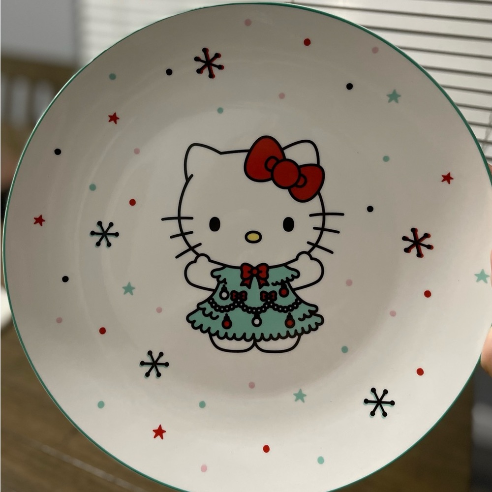 (2) Hello Kitty Christmas Plates